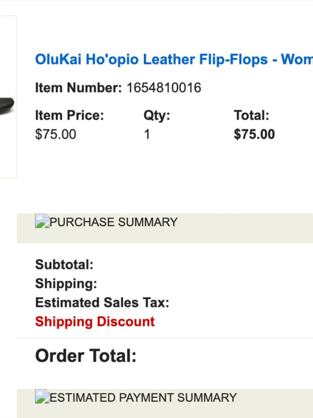 OluKai Black Footbed Flip Ho’opio Sandals - Picture 5 of 6